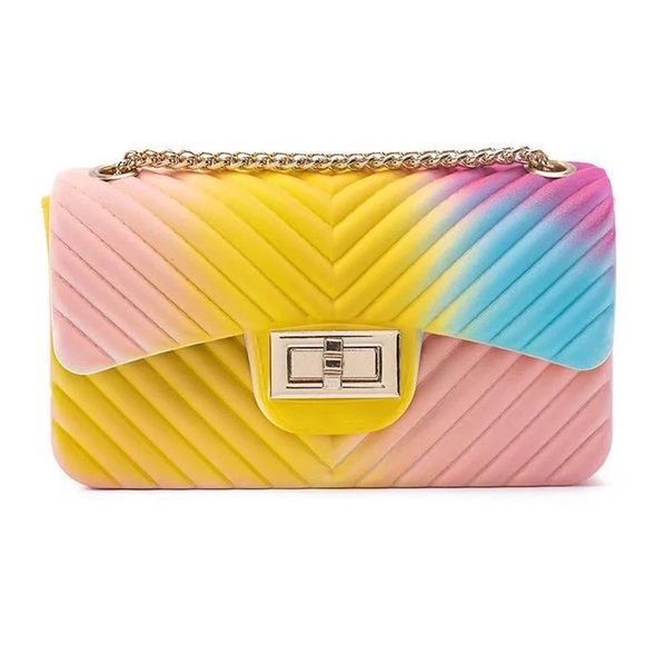 rainbow clutch purse